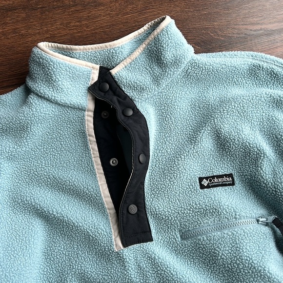 Men's Columbia Fleece Quarter Zip Sweatshirt | Columbia Fleece Sweatshirt | - Picture 3 of 7